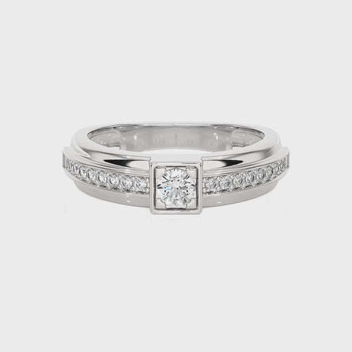 3/8 CT. Round Natural Diamond Men's Ring