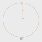 1 CT. Twinkling Cluster Round Natural Diamond Necklace