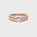 1/2 CT. Round Natural Diamond Engagement Ring