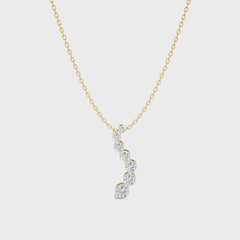 1/2 CT. Round Lab Created Diamond Journey Pendant