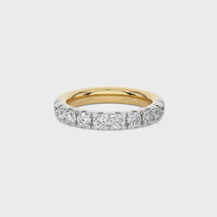 1 CT. Round Lab Created Diamond Half Eternity Band