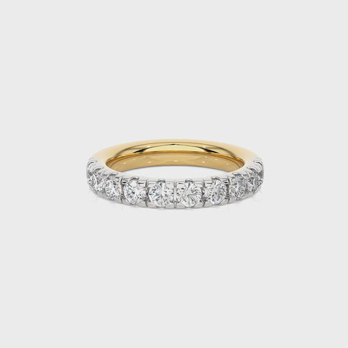 1 CT. Round Lab Created Diamond Half Eternity Band