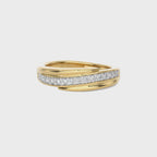 1/5 CT.Round Natural Diamond Crossover Ring