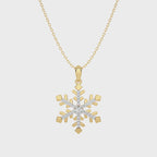 1/6 CT. Sparkling Snowflake Round Lab Created Diamond Pendant