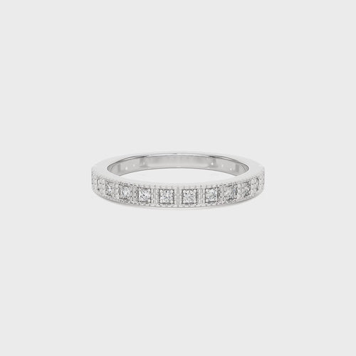 1/6 CT. Round Lab Created Diamond Half Eternity Band