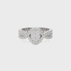 3/4 CT. Glimmering Orbit Round Lab created Diamond Ring with Enhancer