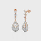 2 CT. Teardrop Cluster Cocktail Lab Created Diamond Fashion Earrings.