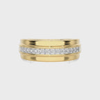 1/4 CT. Alaxander Half Eternity Style Men's Round Lab Created Diamond Engagement Band Ring