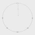 1 CT.Zenith Baguette and Round Bezel Natural Diamond by the Yard Necklace