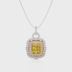 1 1/4 CT. Fancy Yellow Radiant Diamond  Fashion Pendant