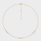 1/4 CT. Exclusive Circular Bezel  Round Natural Diamond Tripple Station Necklace