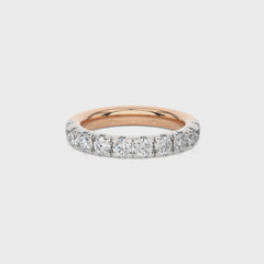 1 CT. Round Lab Created Diamond Half Eternity Band