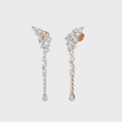 2 3/4 CT. Mixed Shape Natural Diamond Drop Earrings