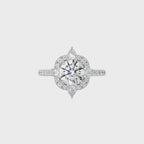 2 CT. Round and Pear Natural Diamond Anniversary Ring