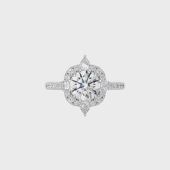 2 CT. Round and Pear Natural Diamond Anniversary Ring