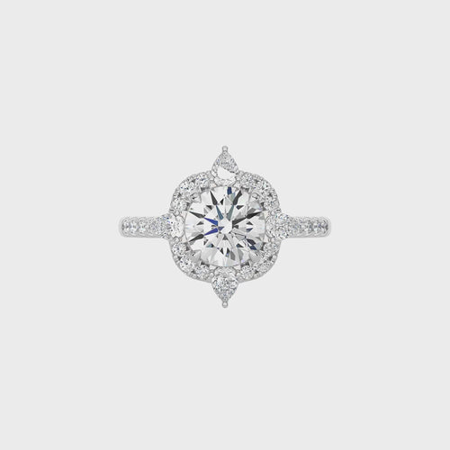 2 CT. Round and Pear Natural Diamond Anniversary Ring