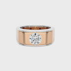 1 1/2 CT. Royal Round Enchantment Solitaire Men's Lab Created Diamond Engagement Band Ring