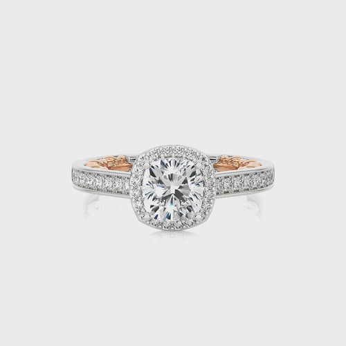 Classic Gleam Bazel and Halo Diamond Engagement Ring