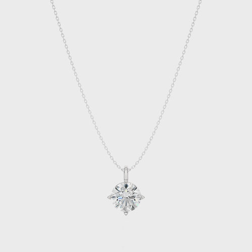 1 CT. Solitaire Round  Lab Created Diamond Pendant