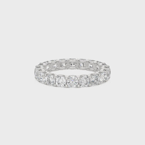 4 CT. Asscher Cut Lab created Diamond Full Eternity Band