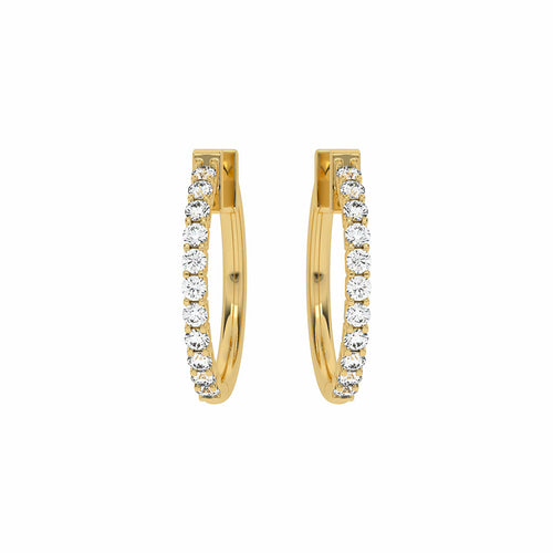 1/2 CT. Round Diamond Eternity Hoop Earrings