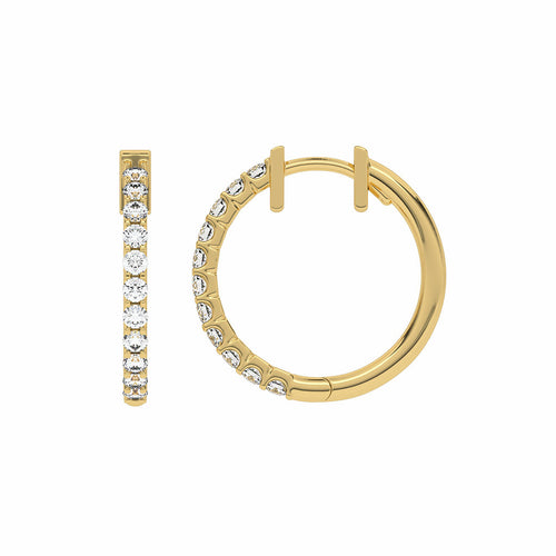 1/2 CT. Round Diamond Eternity Hoop Earrings