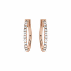 1/2 CT. Round Diamond Eternity Hoop Earrings