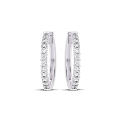 1/2 CT. Round Diamond Eternity Hoop Earrings