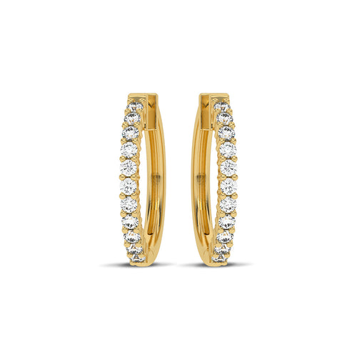 1/2 CT. Round Diamond Eternity Hoop Earrings