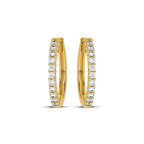 1/2 CT. Round Diamond Eternity Hoop Earrings