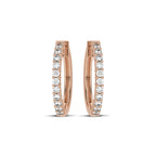 1/2 CT. Round Diamond Eternity Hoop Earrings