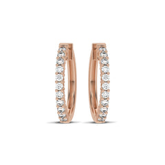 1/2 CT. Round Diamond Eternity Hoop Earrings