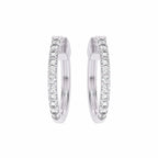 1 CT. Round Natural Diamond Eternity Hoop Earrings