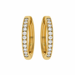 1 CT. Round Natural Diamond Eternity Hoop Earrings