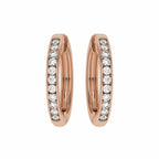 1 CT. Round Natural Diamond Eternity Hoop Earrings