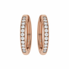 1 CT. Round Diamond Eternity Hoop Earrings