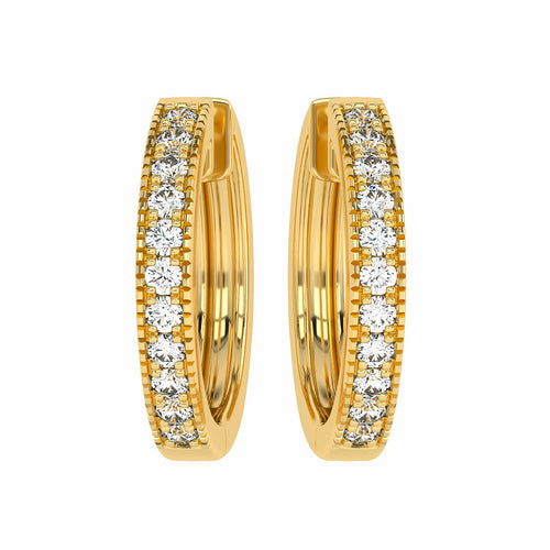 1/2 CT. Round Diamond Eternity Hoop Earrings