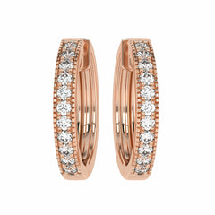 1/2 CT. Round Diamond Eternity Hoop Earrings