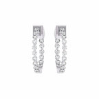 1 CT. Round Natural Diamond Inside Out Hoop Earrings