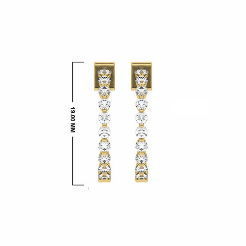 1 CT. Round Natural Diamond Inside Out Hoop Earrings