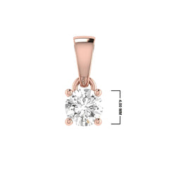 1/4 CT. Classic Solitaire Natural Round Diamond Pendant