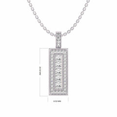 1 CT. Princess Cocktail Diamond Vertical Bar Pendant