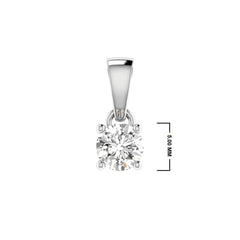 1/2 CT. Classic Solitaire Natural Round Diamond Pendant