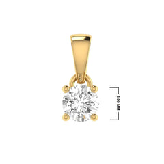 1/2 CT. Classic Solitaire Round Diamond Pendant