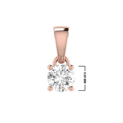 1/2 CT. Classic Solitaire Round Diamond Pendant