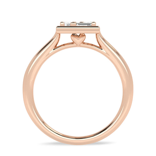 Mordern Round and Baguette Rectangle Ring