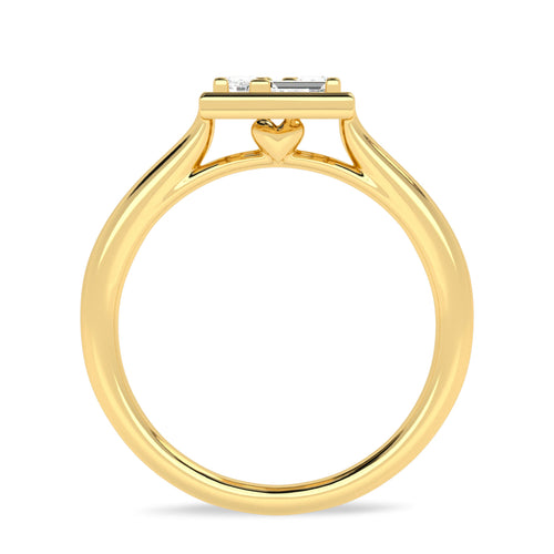 Mordern Round and Baguette Rectangle Ring