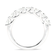 Trellis style seven stones Pear Lab created Diamond Ring