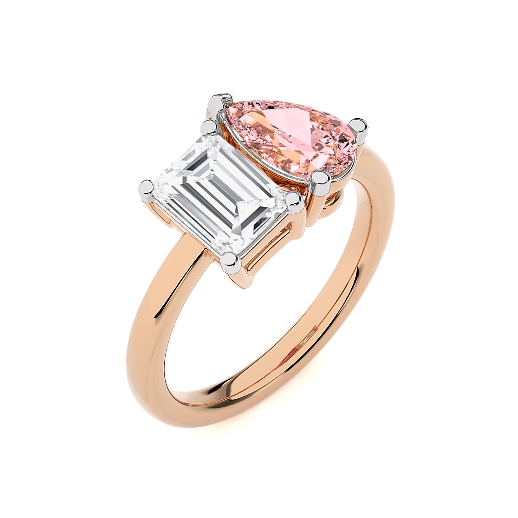 Pink stone deals wedding ring