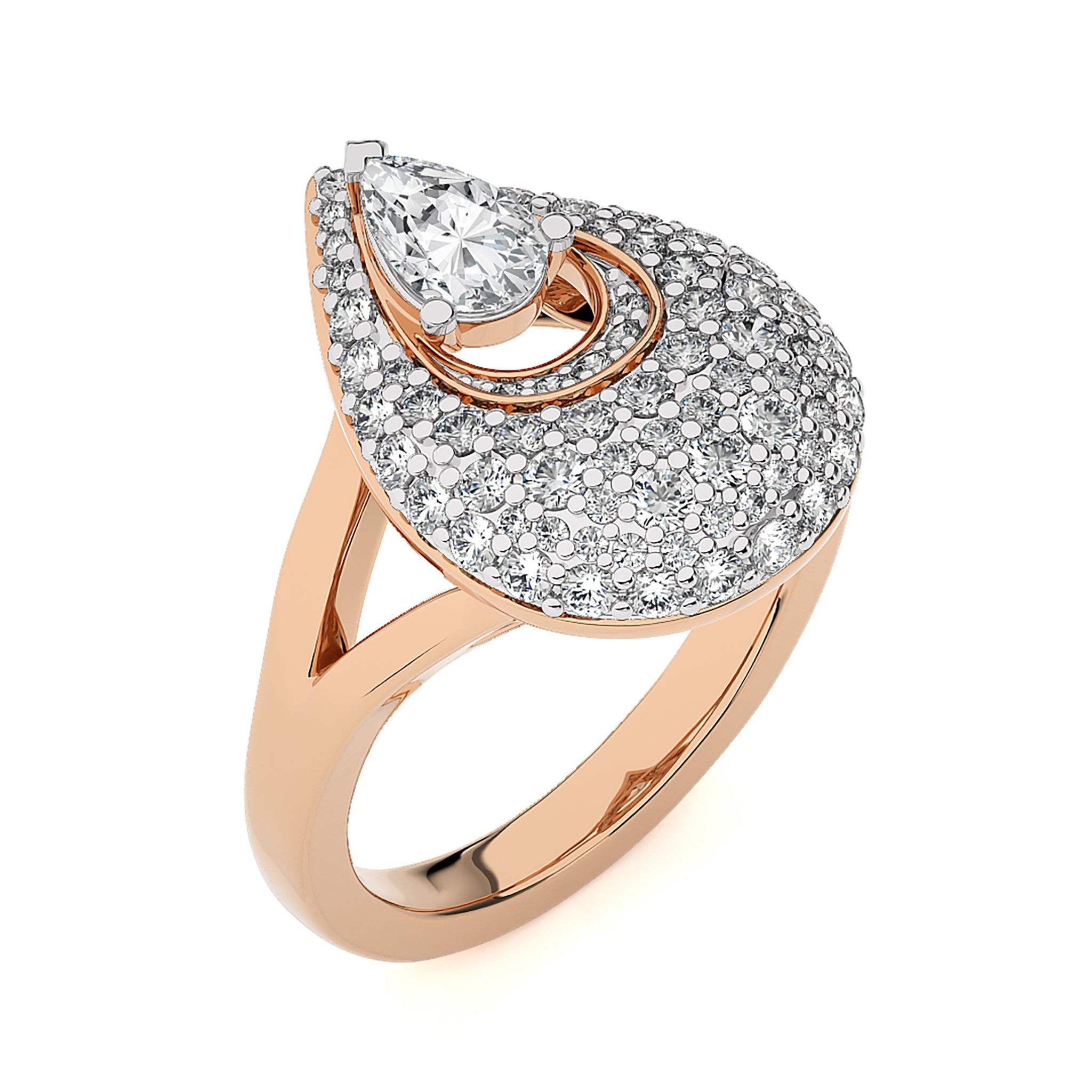 Teardrop deals cluster ring